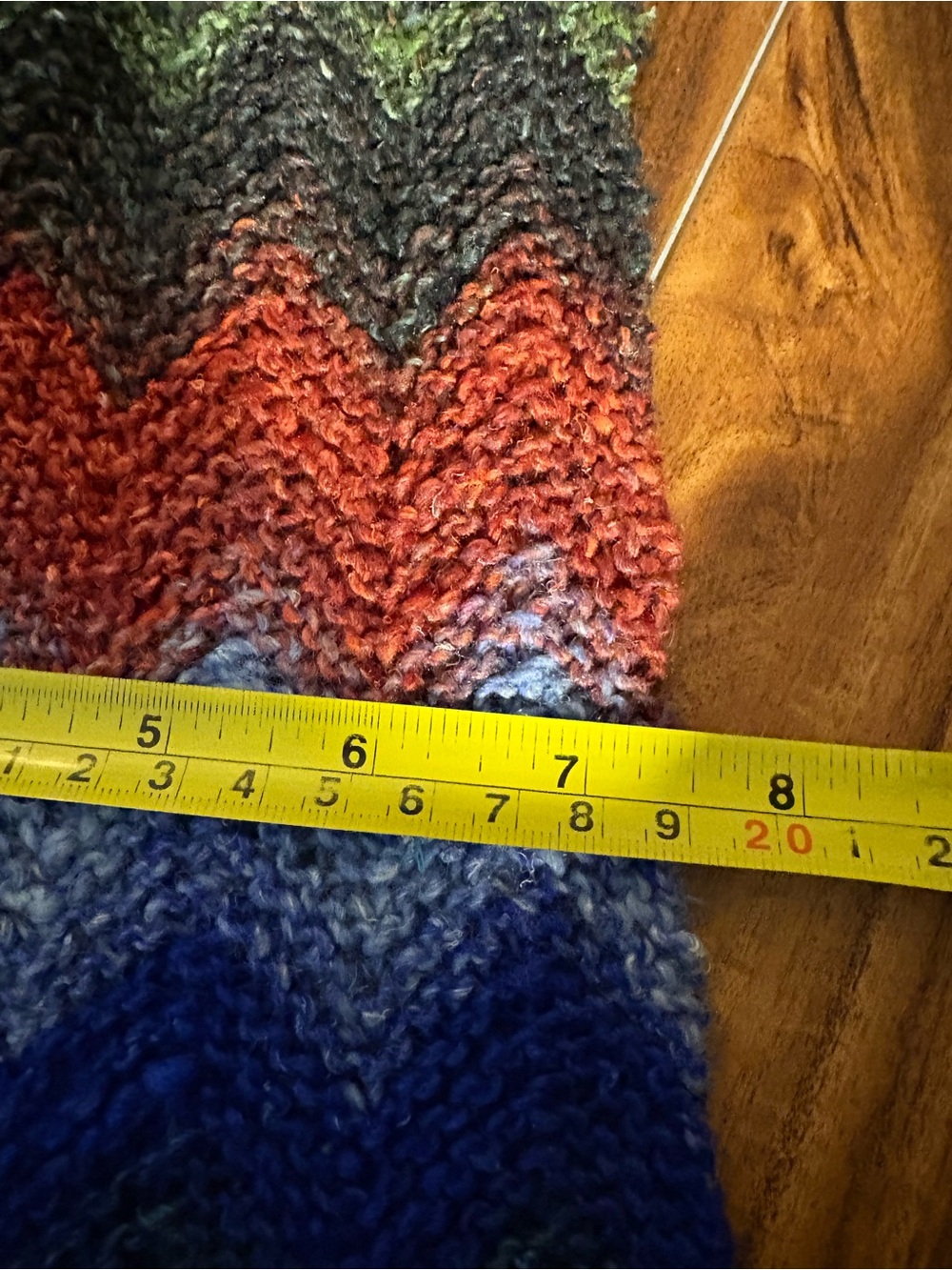 Handmade Zigzag Knit Scarf - Unisex Accessory - Picture 8 of 8